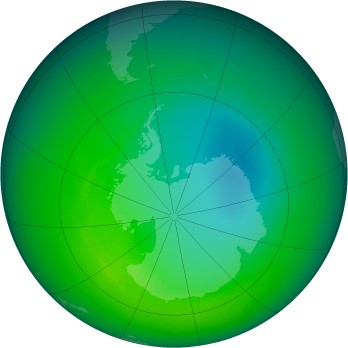 November 1986 monthly mean Antarctic ozone